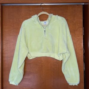 BDG Urban Outfitters Cropped Faux Fur Sweatshirt